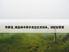 李荣浩_杨丞琳手牵手走在北京街头，好配好恩爱