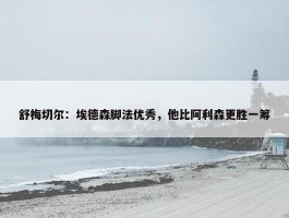 舒梅切尔：埃德森脚法优秀，他比阿利森更胜一筹