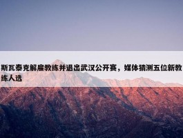 斯瓦泰克解雇教练并退出武汉公开赛，媒体猜测五位新教练人选