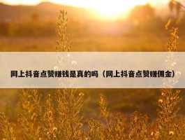 网上抖音点赞赚钱是真的吗（网上抖音点赞赚佣金）