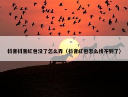 抖音抖音红包没了怎么弄（抖音红包怎么找不到了）