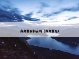 赛高酱有抖音吗（赛高酱是）