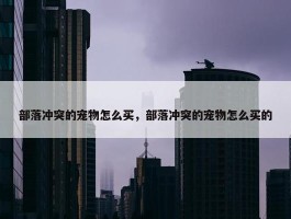 部落冲突的宠物怎么买，部落冲突的宠物怎么买的