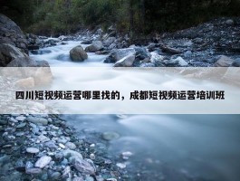 四川短视频运营哪里找的，成都短视频运营培训班