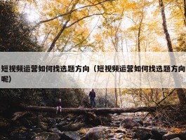 短视频运营如何找选题方向（短视频运营如何找选题方向呢）