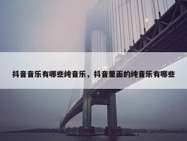 抖音音乐有哪些纯音乐，抖音里面的纯音乐有哪些