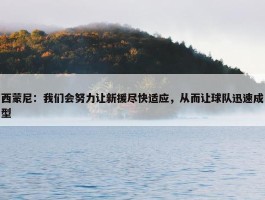 西蒙尼：我们会努力让新援尽快适应，从而让球队迅速成型