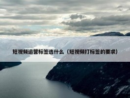 短视频运营标签选什么（短视频打标签的要求）