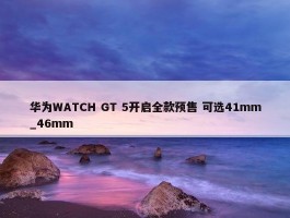 华为WATCH GT 5开启全款预售 可选41mm_46mm