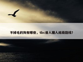 不掉毛的狗有哪些，tbc兽人猎人练级路线？