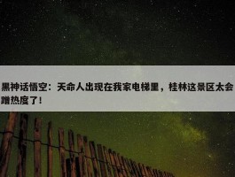 黑神话悟空：天命人出现在我家电梯里，桂林这景区太会蹭热度了！