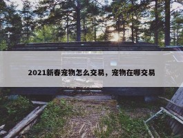 2021新春宠物怎么交易，宠物在哪交易