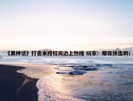 《黑神话》打击未授权周边上热搜 玩家：那你快出啊！