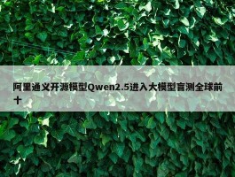 阿里通义开源模型Qwen2.5进入大模型盲测全球前十