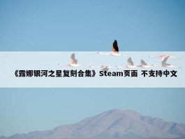 《露娜银河之星复刻合集》Steam页面 不支持中文