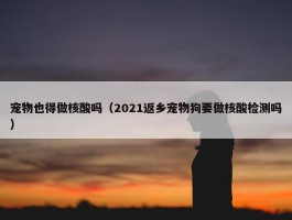 宠物也得做核酸吗（2021返乡宠物狗要做核酸检测吗）