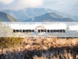 宠物可乘地铁吗，宠物可乘地铁吗现在