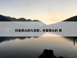 抖音很火的几首歌，抖音很火的 歌