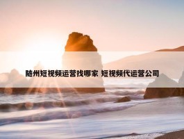 随州短视频运营找哪家 短视频代运营公司