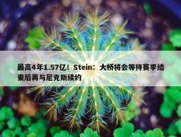 最高4年1.57亿！Stein：大桥将会等待赛季结束后再与尼克斯续约