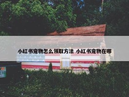 小红书宠物怎么领取方法 小红书宠物在哪