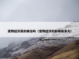 宠物经济真的疯狂吗（宠物经济的影响有多大）