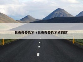 抖音我爱你不（抖音我爱你不问归期）