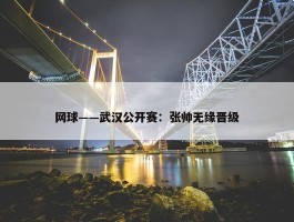 网球——武汉公开赛：张帅无缘晋级