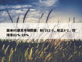 国米VS都灵半场数据：射门12-3，射正3-2，控球率81%-19%