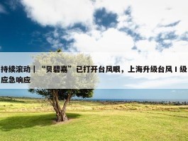 持续滚动｜“贝碧嘉”已打开台风眼，上海升级台风Ⅰ级应急响应