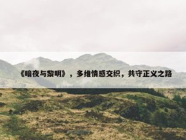 《暗夜与黎明》，多维情感交织，共守正义之路