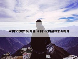 诛仙3宠物如何升星 诛仙3宠物星等怎么提升