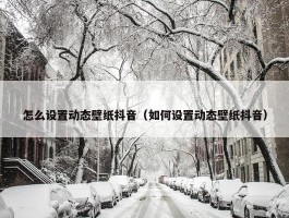 怎么设置动态壁纸抖音（如何设置动态壁纸抖音）