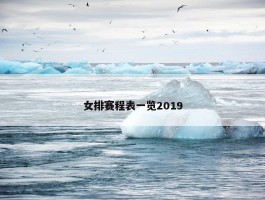 女排赛程表一览2019