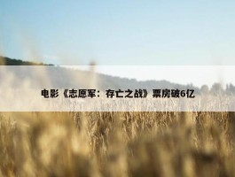 电影《志愿军：存亡之战》票房破6亿