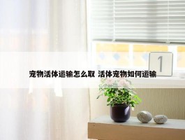 宠物活体运输怎么取 活体宠物如何运输