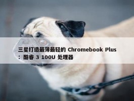 三星打造最薄最轻的 Chromebook Plus：酷睿 3 100U 处理器