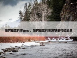 如何提高抖音gmv，如何提高抖音浏览量和播放量