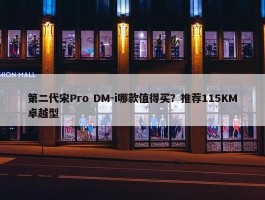 第二代宋Pro DM-i哪款值得买？推荐115KM卓越型