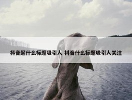 抖音起什么标题吸引人 抖音什么标题吸引人关注