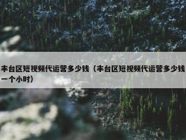 丰台区短视频代运营多少钱（丰台区短视频代运营多少钱一个小时）