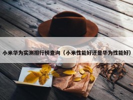 小米华为实测排行榜查询（小米性能好还是华为性能好）