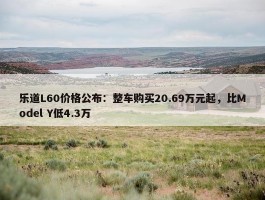 乐道L60价格公布：整车购买20.69万元起，比Model Y低4.3万