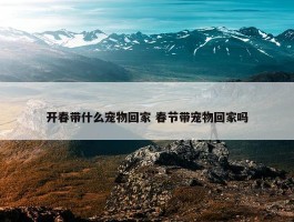 开春带什么宠物回家 春节带宠物回家吗