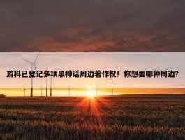 游科已登记多项黑神话周边著作权！你想要哪种周边？