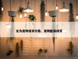 无为宠物拔牙价格，宠物医保拔牙