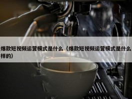 爆款短视频运营模式是什么（爆款短视频运营模式是什么样的）