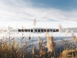 悦悦呀抖音 抖音悦悦长什么样