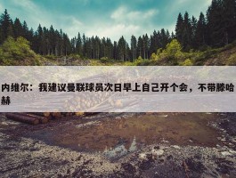 内维尔：我建议曼联球员次日早上自己开个会，不带滕哈赫