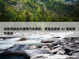 宋紫薇回应从理想汽车离职：希望去探索 AI 智能硬件赛道